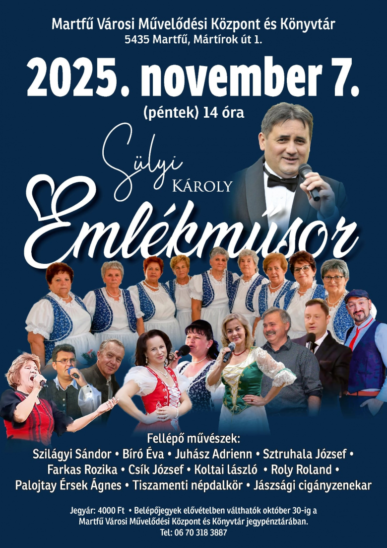Sülyi Károly emlékműsor plakátja