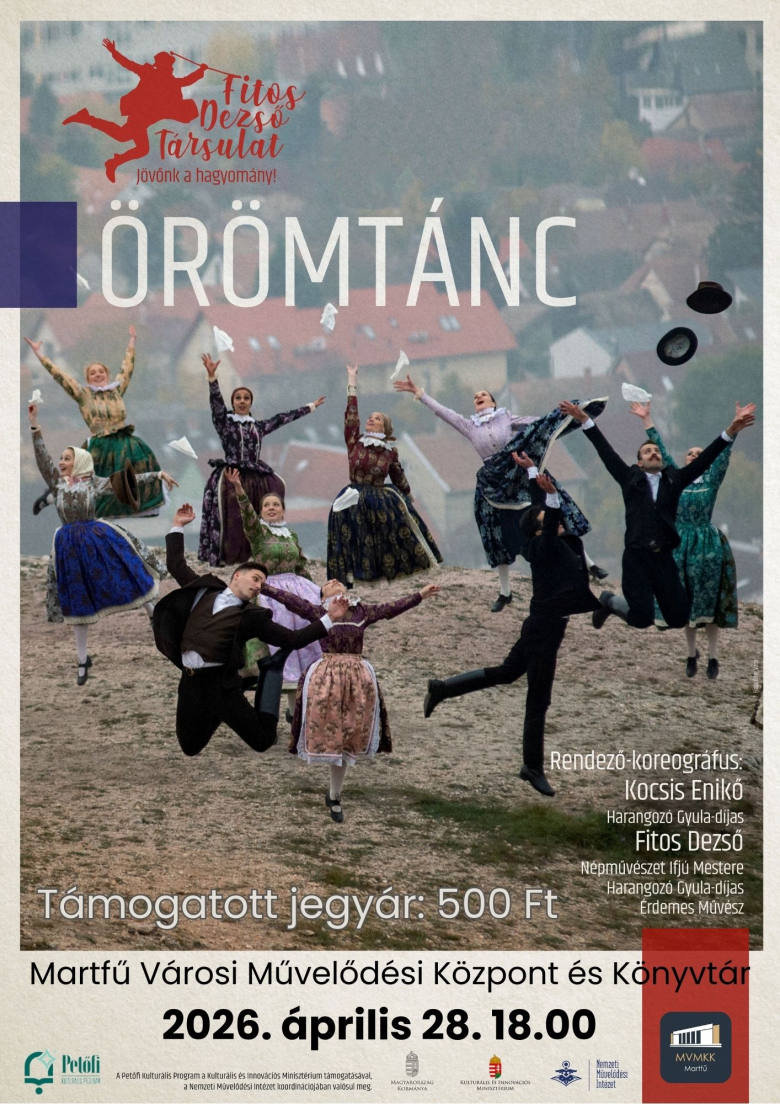 Örömtánc - Fitos Dezső Társulat - Petőfi Kult. Pr. plakátja