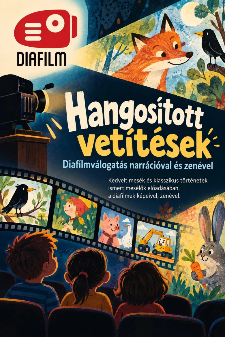 Rajzfilmünnep 2026. DIAFILMEK 2026 - Hangosított vetítések plakátja